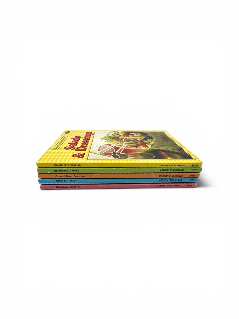 Vintage 1980s Home Cooking Library set of Five Hardcover Color Picture Cookbooks